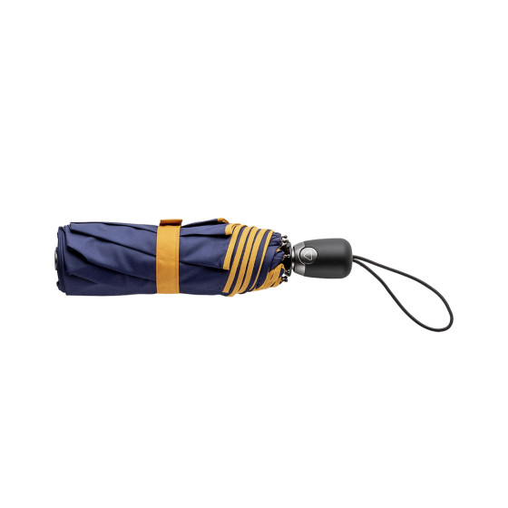 Parapluie Femme Pliant Marine Finition Moutarde