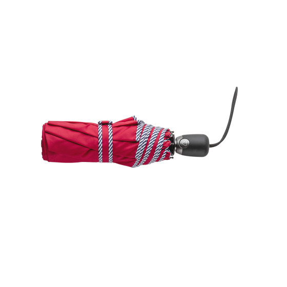 Parapluie Femme Pliant Rouge finition Marine RAYURES