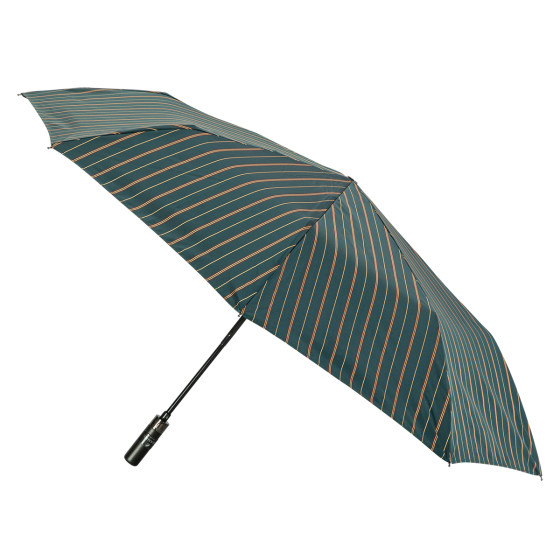 Mini-Parapluie Pliant Homme Galway vert automatique poignée bois droite