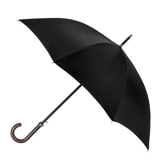 Parapluie canne Homme Uni Noir automatique