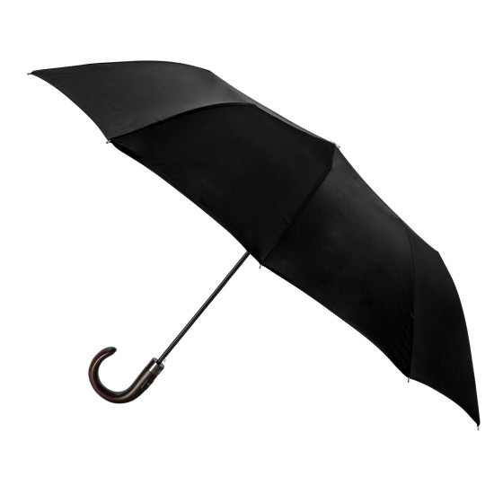 Parapluie Homme Uni Noir pliant médium automatique 10 brins