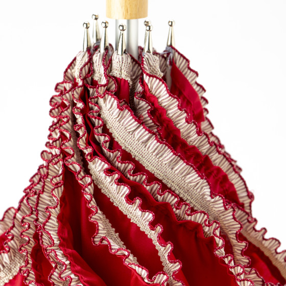 Ombrelle DELICACY ROUGE focus tissus