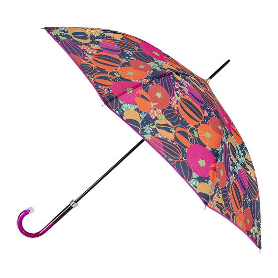 Parapluie femme canne PUMPKINS côté ouvert