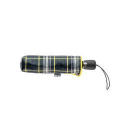 Parapluie Pliant Tartan Finition Jaune côté ouvert