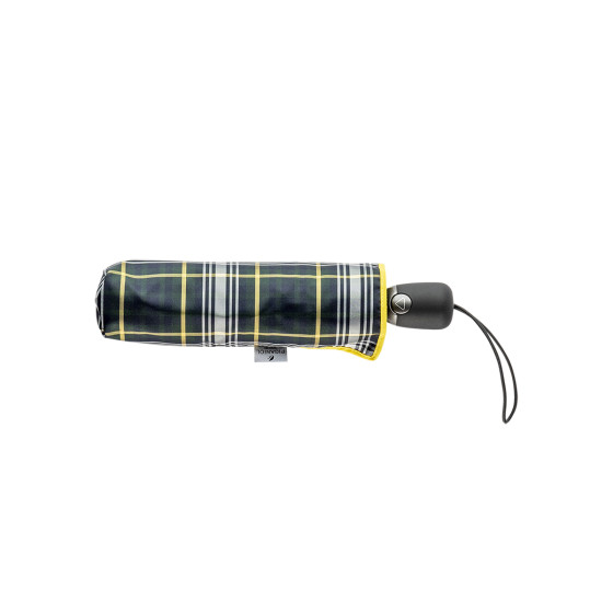 Parapluie Pliant Tartan Finition Jaune côté fermé