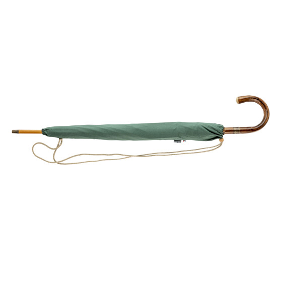 Parapluie L'Aurillac par Piganiol Homme Vert fermé + fourreau