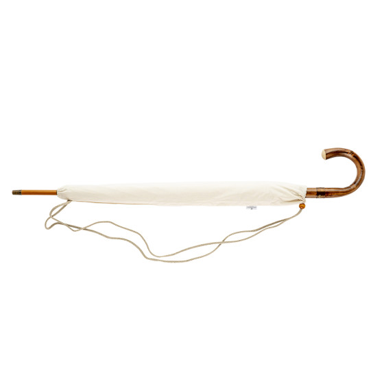 Parapluie L'Aurillac Ecru pour femme fermé + fourreau
