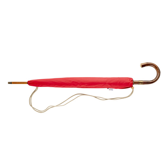 Parapluie L'Aurillac Rouge pour femme fermé + fourreau