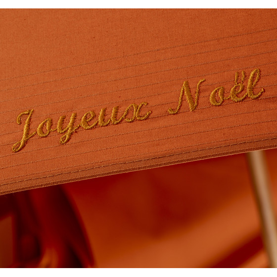 Exemple de broderie personnalisée Joyeux Noël