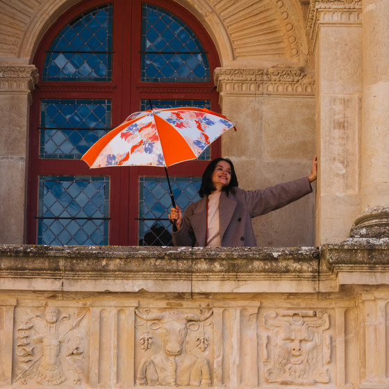 Parapluie femme canne RECTANGLE ÉCLAT DE VOILE shooting