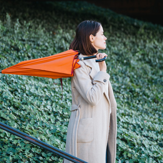 Parapluie Femme Canne Terracotta finition Prune