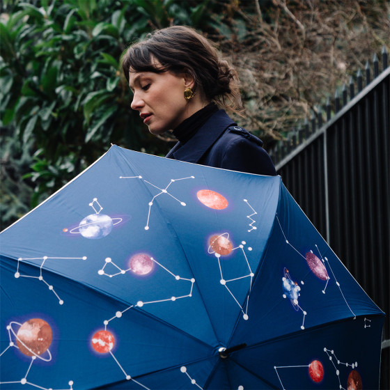Parapluie femme canne CONSTELLATION shooting