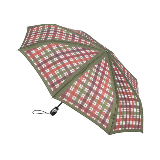 Parapluie femme pliant CARREAUX CAMPAGNARDS ouvert