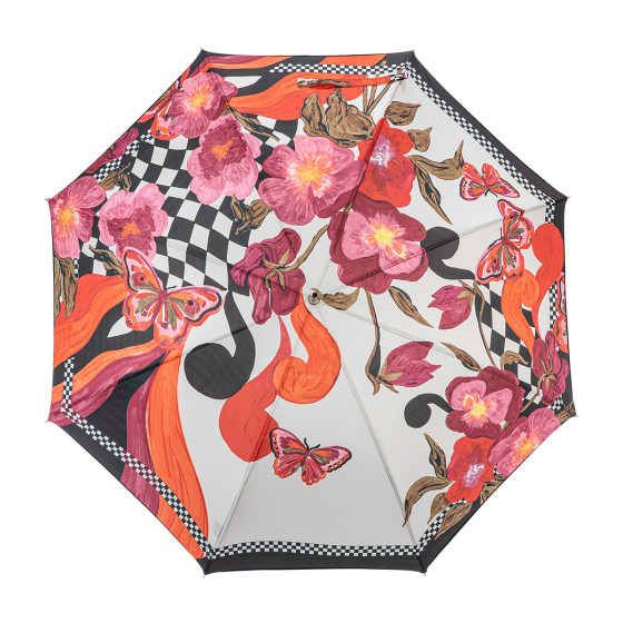 Parapluie femme canne VINTAGE GARDEN face