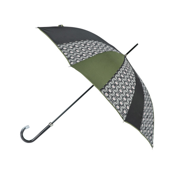 Parapluie femme canne EVENTAIL WOODSTOCK côté