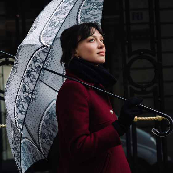Parapluie femme canne PARIS GLAMOUR shooting
