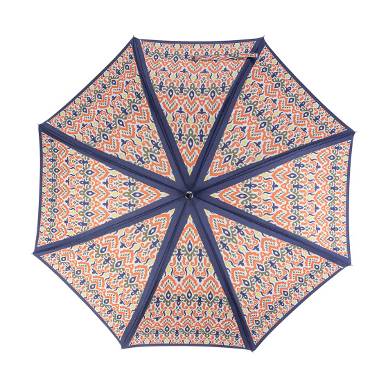 Parapluie femme canne IKAT face