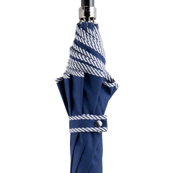 Parapluie Femme Canne Marine finition Marine RAYURES